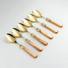 conjunto de colheres de sobremesa napoleon tin gold pearl honey eme ferdan home a
