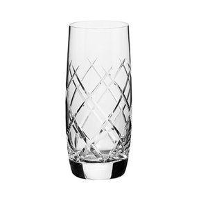 set de copos de cristal lapidados long drink leaning ferdan home a