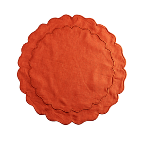 lugar americano cambraia de linho laranja ferdan home a