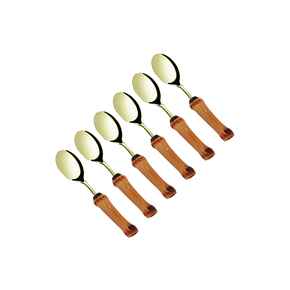 set de colheres de cha bambu gold ferdan home b