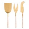 set touch de talheres para queijo dourado e rose ferdan home a
