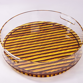 bandeja flutuante redonda animal print ferdan home a