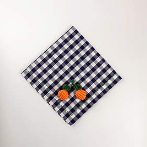 guardanapo crocheter vichy laranja ferdan home a