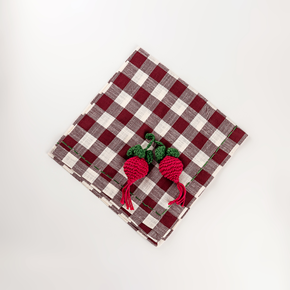 guardanapo crocheter vichy beterraba ferdan home a