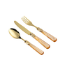 conjunto de talheres de sobremesa napoleon tin gold pearl honey eme ferdan home