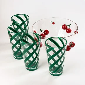conjunto pop cherry grande long drink verde ferdan home a
