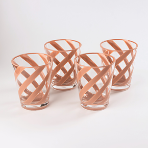 conjunto de 4 copos de acrilico twister mocha ferdan home b