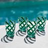 conjunto de 4 copos de acrilico twister verde ferdan home c