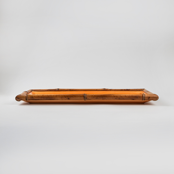 bandeja retangular paraty laranja ferdan home d