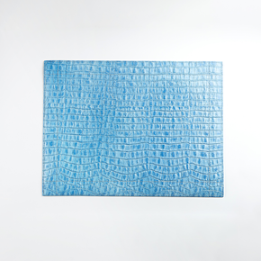 jogo americano croco em couro azul claro ferdan home a