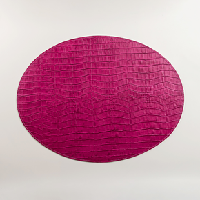 jogo americano croco oval em couro fucsia ferdan home a