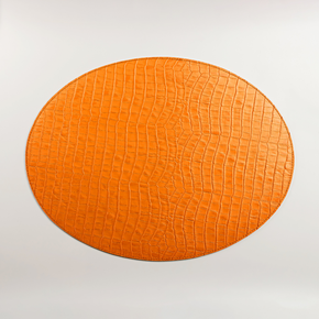 jogo americano croco oval em couro tangerina ferdan home a