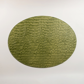 jogo americano croco oval em couro verde ferdan home a