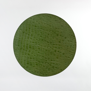 jogo americano croco redondo em couro verde ferdan home a