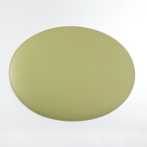 jogo americano oval em couro verde claro ferdan home a