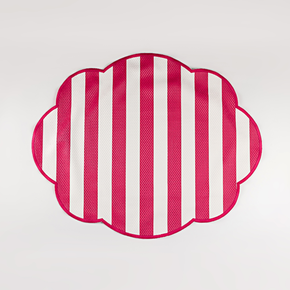 jogo americano oval listrado fucsia a