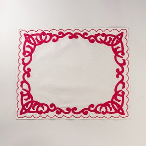 jogo americano bordado ornato pink ferdan home a