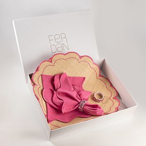 kit palha flower rosa ferdan home a