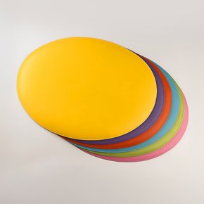 set de jogos americanos oval em couro mix ferdan home b