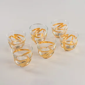 set de xicaras origami dourado riva ferdan home a