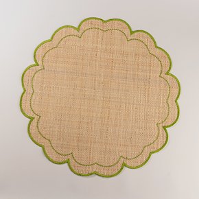 jogo americano palha flower pistache ferdan home a