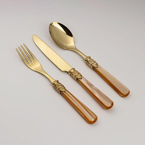 set de talheres de sobremesa napoleon tin gold pearl honey eme ferdan home a
